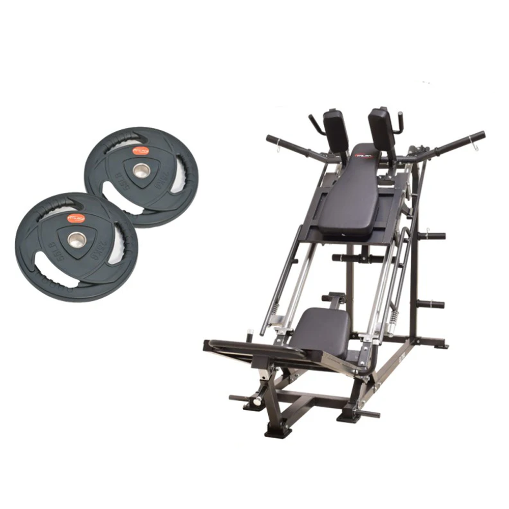 Elite45° Leg Press Hack Squat 850 Lbs Load 100 Kg Plates PAK 1